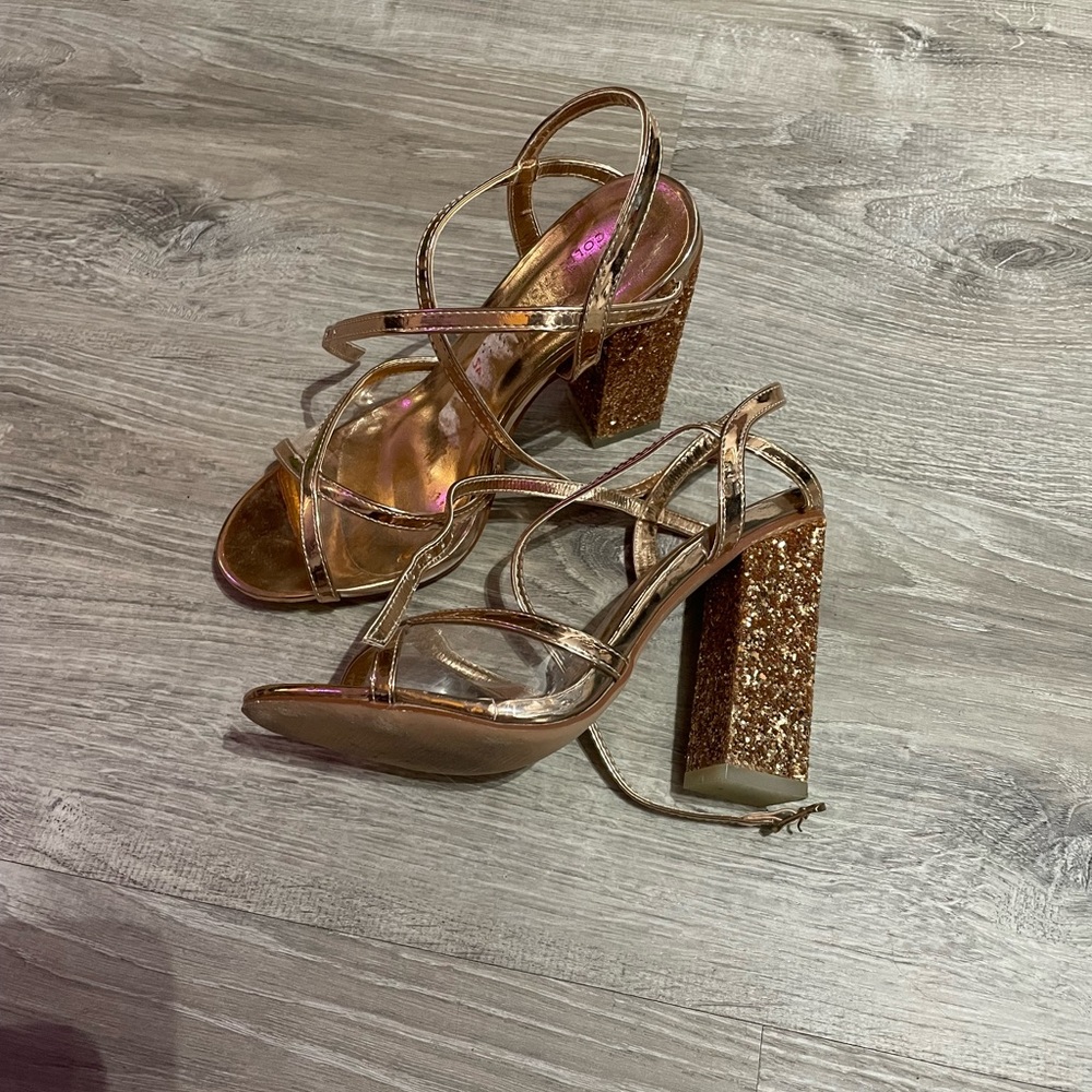 Sparkly Block Heel